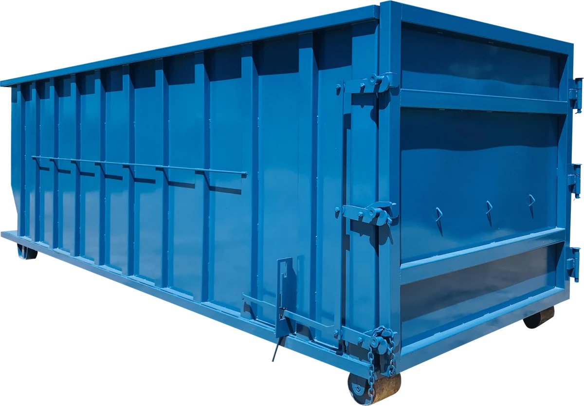 Blue rectangular Roll Offs USA roll-off container