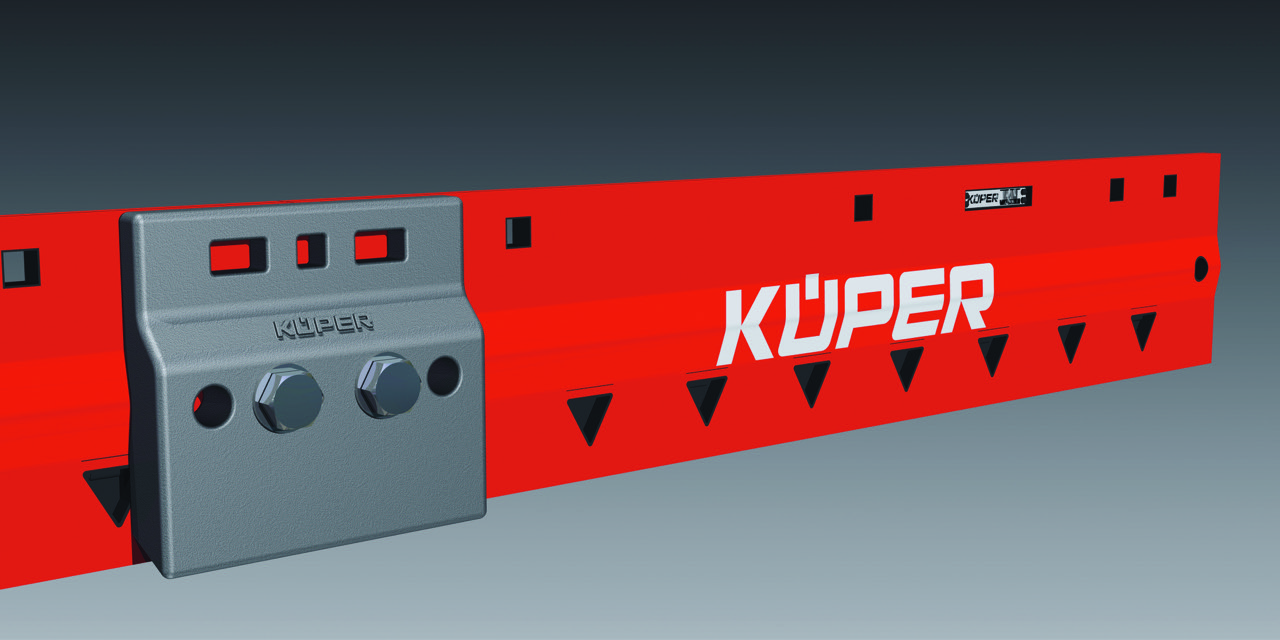 Kueper XC Plate shown at a cutting-edge section seam